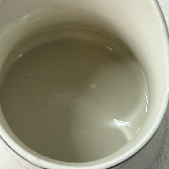 RARE Vintage Ivory Fantasy Japan China Creamer Dish Silver Trim Floral - Picture 9 of 10